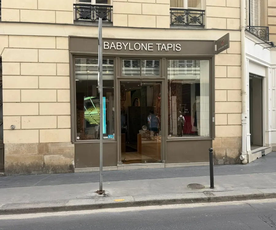 Devanture de la boutique Babylone Tapis